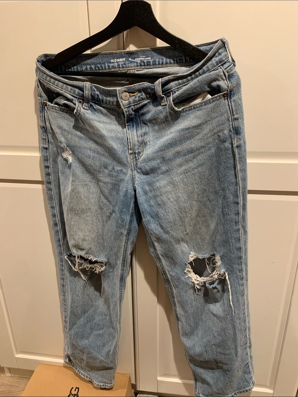 Old Navy Light Blue Distressed Boyfriend Jeans